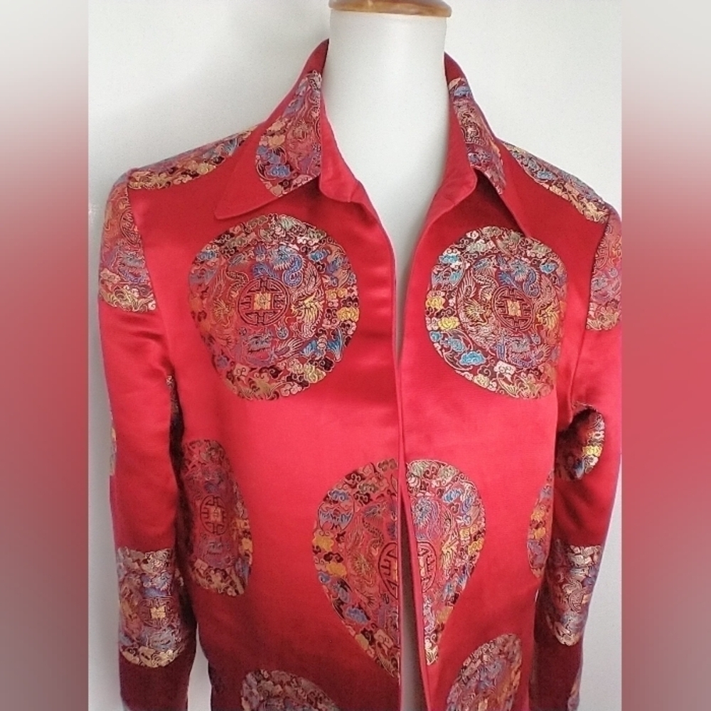 VINTAGE MANDALA SILK JACKET - Picture 2 of 6